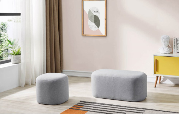 Пуф SOFA 03-4040 светло-серый HE512-10