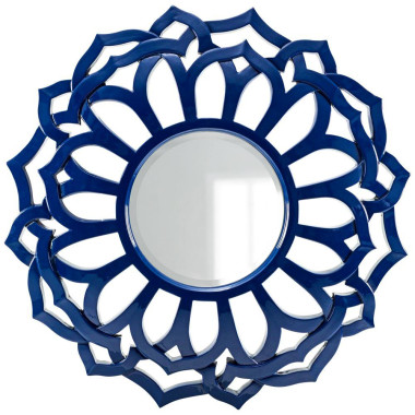 Круглое зеркало в раме Коул navy