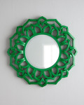 Круглое зеркало в раме Коул green