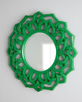 Круглое зеркало в раме Коул green
