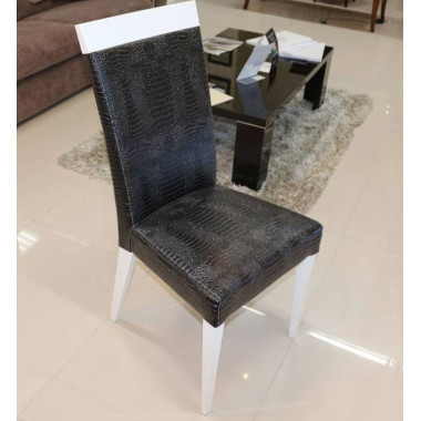 Стул люкс кроко черный Elegance White арт. ELDWHSD08