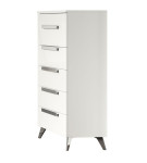 Комод высокий 5 ящиков Aura White арт. AUBWHCM02
