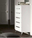 Комод высокий 5 ящиков Aura White арт. AUBWHCM02
