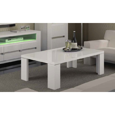 Столик кофейный со стеклом Elegance White арт. ELDWHCT02