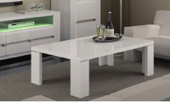 Столик кофейный со стеклом Elegance White арт. ELDWHCT02