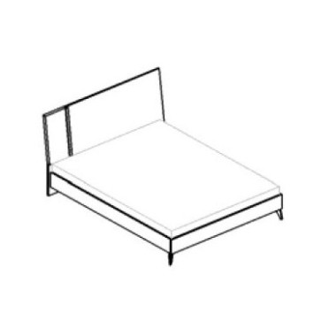 Кровать 198х203 Sirio White арт. SIBWHLT06