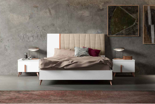 Кровать 154х203 люкс Vega White арт. VEBWHLT01