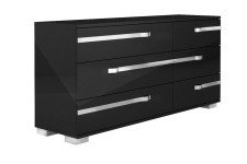 Комод двойной 6 ящиков Volare Black арт. VOBBLCM01