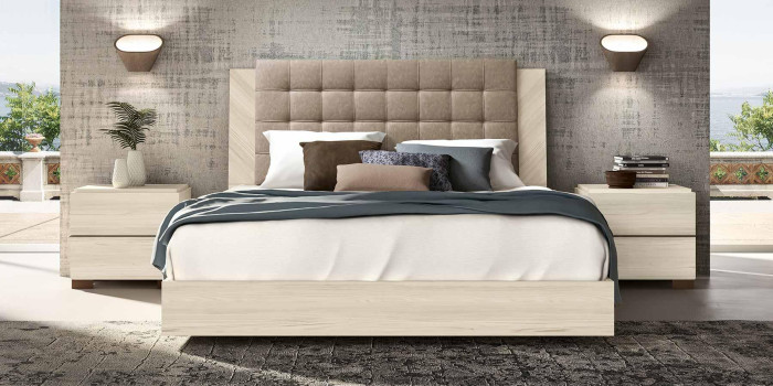 Кровать с мягким изголовьем 180х200 Perla арт. PLBWLLT07