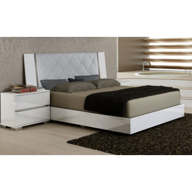 Кровать 180х203 Rhombus изголовье ice ecoleather Dream White арт. DRBWHLT03FR