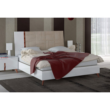 Кровать 198х203 люкс Sirio White арт. SIBWHLT02