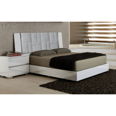Кровать 198х203 Geo изголовье ice ecoleather Dream White арт. DRBWHLT02GE
