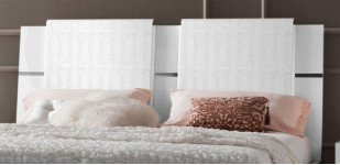 Мягкое изголовье из двух подушек (кровать 180/200) Caprice White арт. CABWCIM03