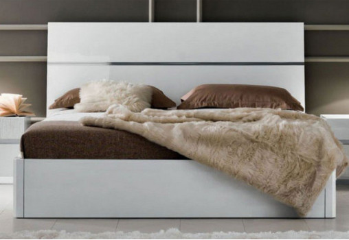 Кровать 180х200 (прямые царги) Caprice White арт. CABWHLT09