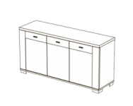Буфет 3 двери Prestige Modern арт. PRDUMB301М