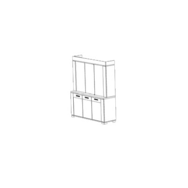 Витрина три двери с подсветкой Prestige Modern арт. PRDUMV301М