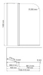 Leine 35P02-110WHITE Fixed Стеклянная шторка на ванну