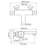 АIme 1511 Thermo Термостатический смеситель для ванны