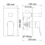 Aller 10641WHITE Смеситель для ванны и душа