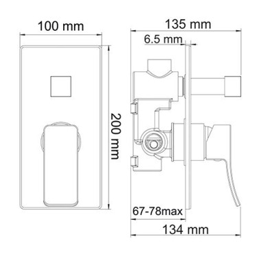 Aller 10641WHITE Смеситель для ванны и душа