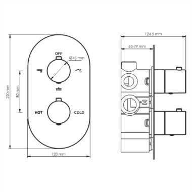 Elbe 7444 Thermo Термостатический смеситель для ванны и душа