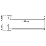 Leine K-5031WHITE Рога двойные для полотенец