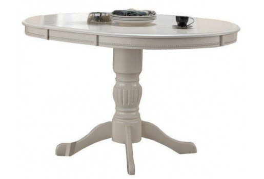 Стол обеденный Queen (900-1250x900x760) IVORY WHITE (айвори)