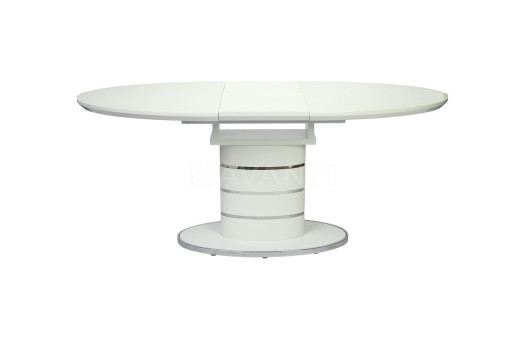 Стол обеденный Luna (1400-1800х900х760) WHITE (белый лак со стеклом)