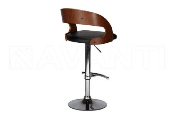Стул барный BCR-402 Walnut wood/Black PU (черный)
