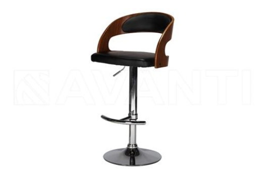 Стул барный BCR-402 Walnut wood/Black PU (черный)