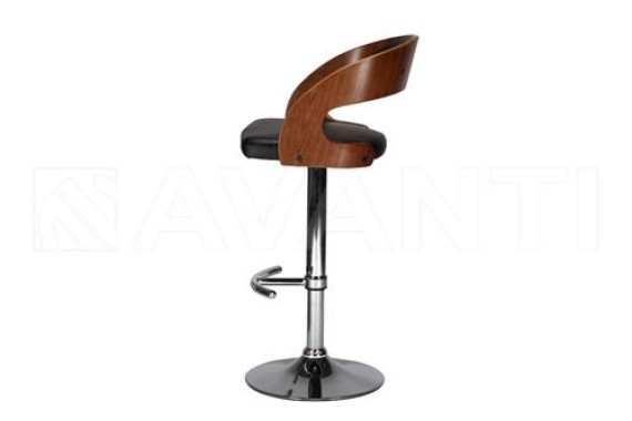 Стул барный BCR-402 Walnut wood/Black PU (черный)