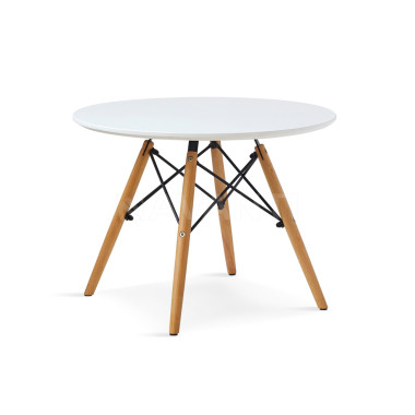 Стол обеденный Tom (D60x50) WHITE (белый)