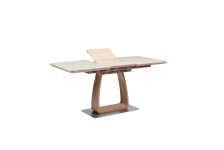 Стол обеденный Vetro (1200-1600x800x760) OAK/CREAM (дуб/крем сатин)