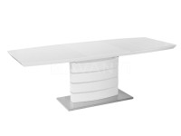 Стол обеденный Galaxy (1600-2200х900х760) WHITE (белый лак со стеклом)