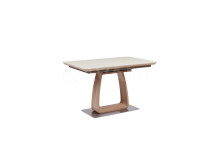Стол обеденный Vetro (1200-1600x800x760) OAK/CREAM (дуб/крем сатин)