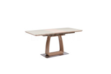Стол обеденный Vetro (1200-1600x800x760) OAK/CREAM (дуб/крем сатин)