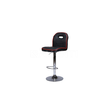 Стул барный BCR-708 Black/Red line (черный/красный кант)