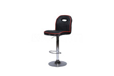 Стул барный BCR-708 Black/Red line (черный/красный кант)