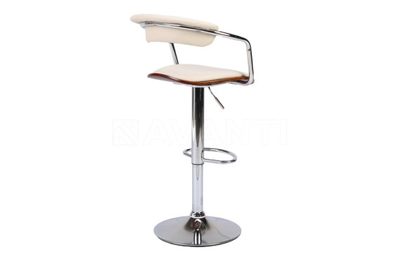 Стул барный BCR-403 Cherry wood/Beige light PU (беж светлый)