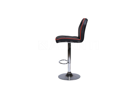Стул барный BCR-708 Black/Red line (черный/красный кант)