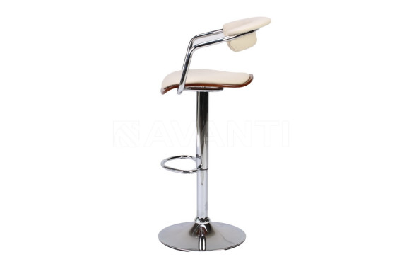 Стул барный BCR-403 Cherry wood/Beige light PU (беж светлый)