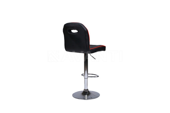 Стул барный BCR-708 Black/Red line (черный/красный кант)