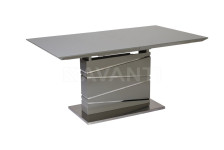 Стол обеденный Element (1600 -2200х900х760) GREY (серый лак со стеклом)