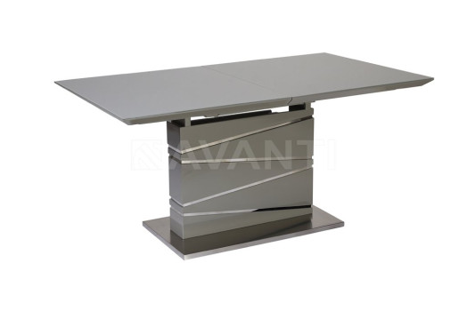 Стол обеденный Element (1600 -2200х900х760) GREY (серый лак со стеклом)