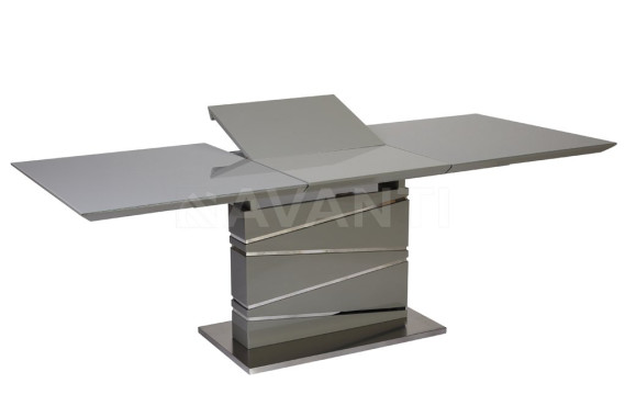 Стол обеденный Element (1600 -2200х900х760) GREY (серый лак со стеклом)