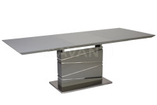 Стол обеденный Element (1600 -2200х900х760) GREY (серый лак со стеклом)