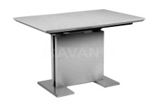 Стол обеденный Surf (1200-1600х800х760) GRAY HIGLOSSY (серый лак со стеклом)