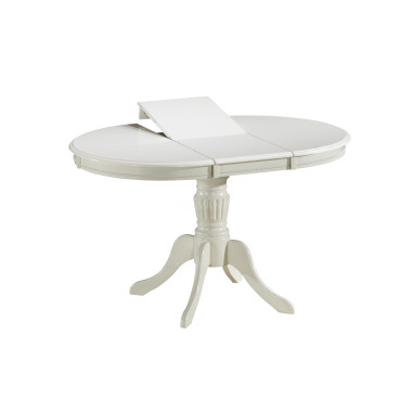 Стол обеденный Iren (1060-1410x1060x760) IVORY WHITE (айвори)
