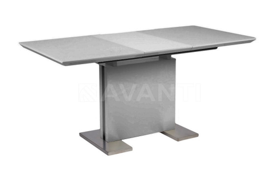 Стол обеденный Surf (1200-1600х800х760) GRAY HIGLOSSY (серый лак со стеклом)