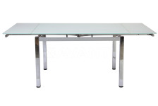 Стол обеденный Mix-2 (1100-1700x740x750) SUPER WHITE (экстра белый)